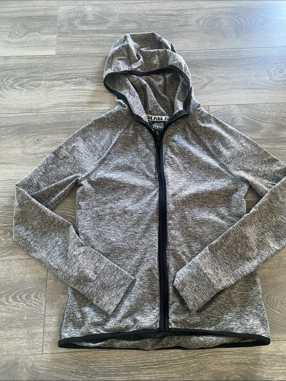 PINK Victoria's Secret Heather Gray Zip Hoodie